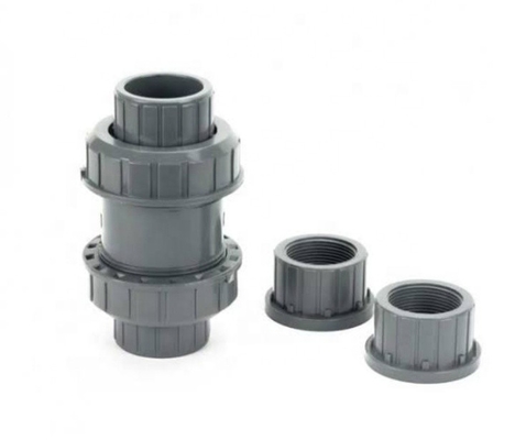 4&quot; PVC ノンリターン スイングチェックバルブ STANDARD 長さとPPボール