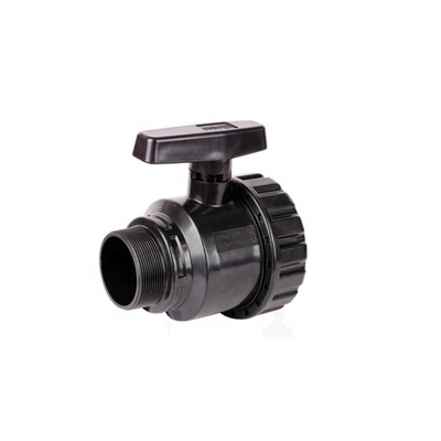 製造 ブラック PVC ボールバルブ 50mm 女性 男性 鋳造 サービス 1.0MPA 圧力