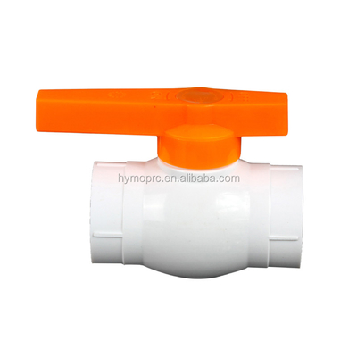 鋳造加工サービス ASTM/DIN 標準 1/2 インチ PVC ボールバルブ 黄色いハンドル