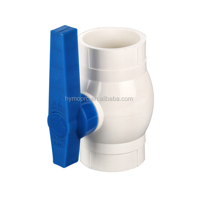 鋳造加工サービス ASTM/DIN 標準 1/2 インチ PVC ボールバルブ 黄色いハンドル