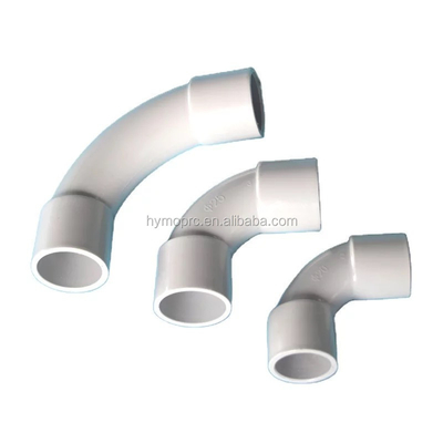 20mm 25mm エレクトリック PVC 管 L 標準厚さの白色の曲がり フィッティング