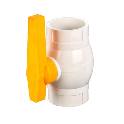 1.0MPA 圧 UPVC/PVC コンパクト 丸いボールバルブ 白色 プロフェッショナル製造用