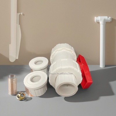 PVCユニオンタイプ 2&quot; ボールバルブタイプ 卸売用 OEM ODM UPVC 白色プラスチック 1/2&quot; PVC