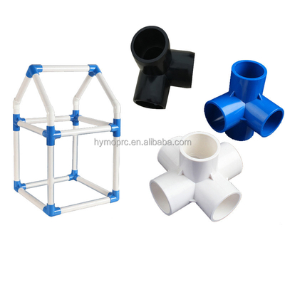 管工 プラスチックパイプフィッティング OEM DIYキットと家具のための肘 3 Wayコーナー