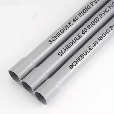 長さ10フィート40スケジュール標準灰色PVCパイプワイヤ 電気鐘端 1&quot;PVC