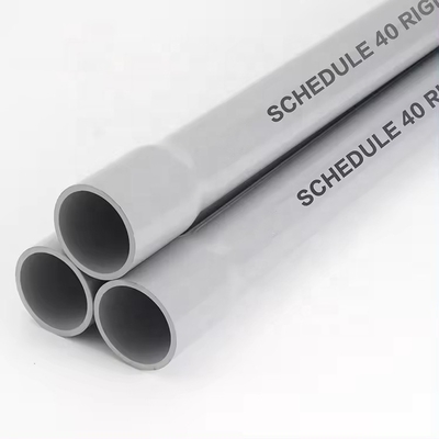長さ10フィート40スケジュール標準灰色PVCパイプワイヤ 電気鐘端 1&quot;PVC